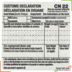 100 X Self Adhesive Customs Declaration Forms Label CN22 EBay