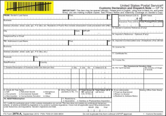 123 Customs Forms And Online Shipping Labels