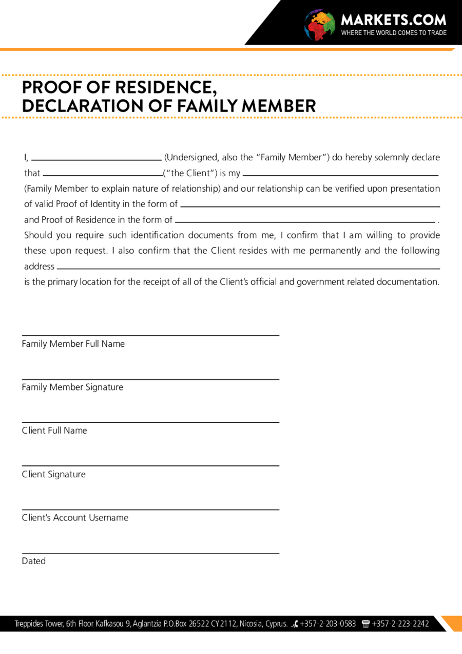 2022 Proof Of Residency Letter Fillable Printable PDF Forms Handypdf