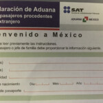 Customs Declaration Form Mexico Mexperience