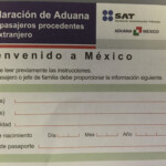 Customs Declaration Form Mexico Mexperience
