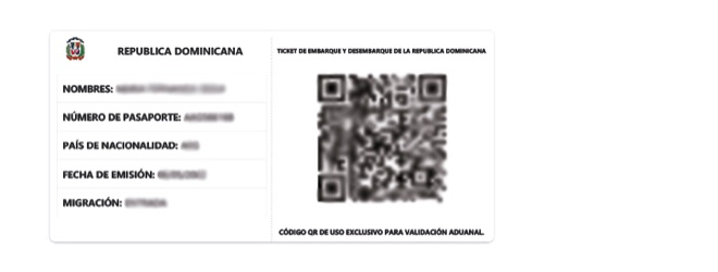 Dominican Republic E Ticket Ticket Online For DR