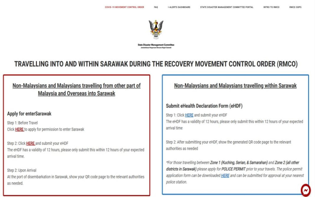 E Health Declaration Form Sarawak Covid 19 Advisory Sabah Malaysian 