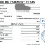 Fiche De Paiement Des Frais Gu Avec Mention Pay e Entreprise Individuelle