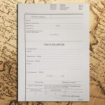 Health Declaration Forms Pad A4