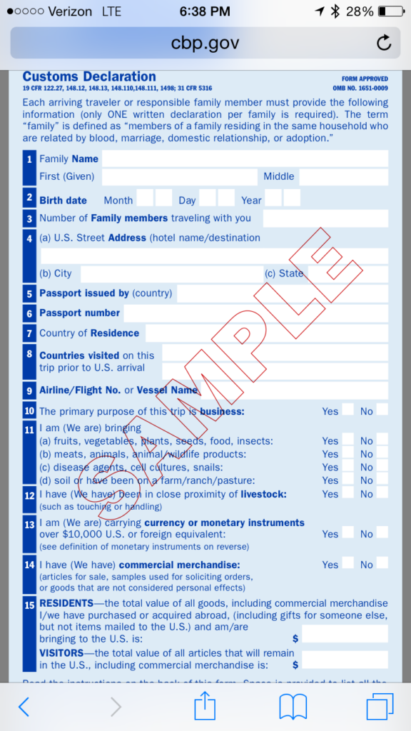 How Serious Are Those Customs Global Entry Questions 