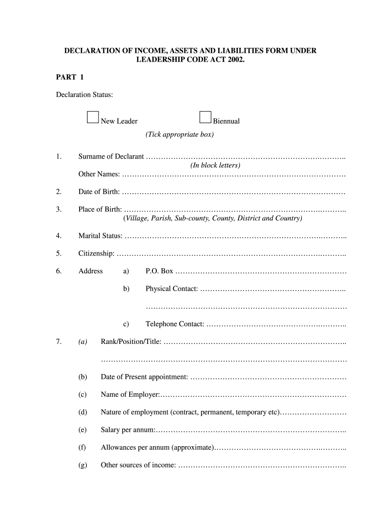 Igg Declaration Form 2021 Fill Online Printable Fillable Blank 