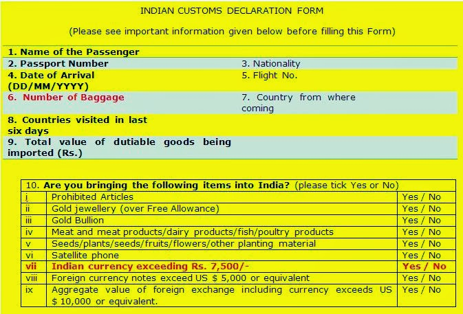 Kmhouseindia New Rules Under Customs Baggage Declaration Amendment 