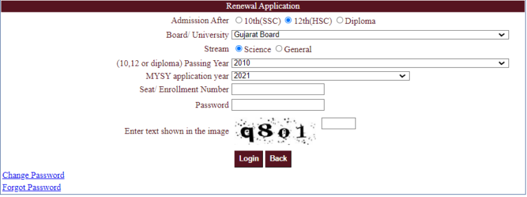 MYSY Scholarship 2022 Fresh Registration Renewal Application Status