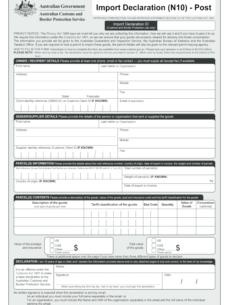 N10 Form Fill Out And Sign Printable PDF Template SignNow