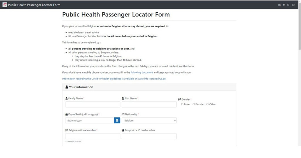 Passenger Locator Form 863c4f6e C352 4ce9 A811 554c54f9514e Vaf 