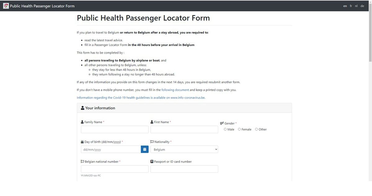 Passenger Locator Form 863c4f6e C352 4ce9 A811 554c54f9514e Vaf