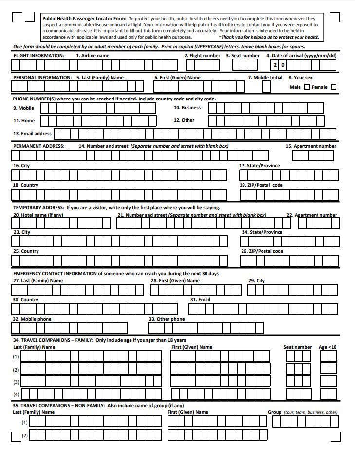 Passenger Locator Form Https Www Ryanair Com Content Dam Ryanair 