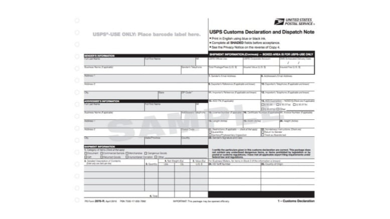 Ps Form 2976 World Of Example