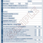 Sample USA Customs Form Front Uncontained Life
