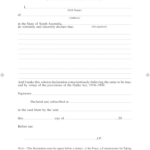 Statutory Declaration Sa Word Document Fill Online Printable