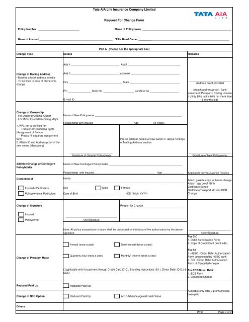 Tata Aia Life Insurance Premium Certificate 