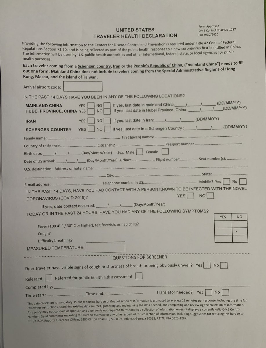 Travel Health Declaration Form Declaration For Travel Fill Online