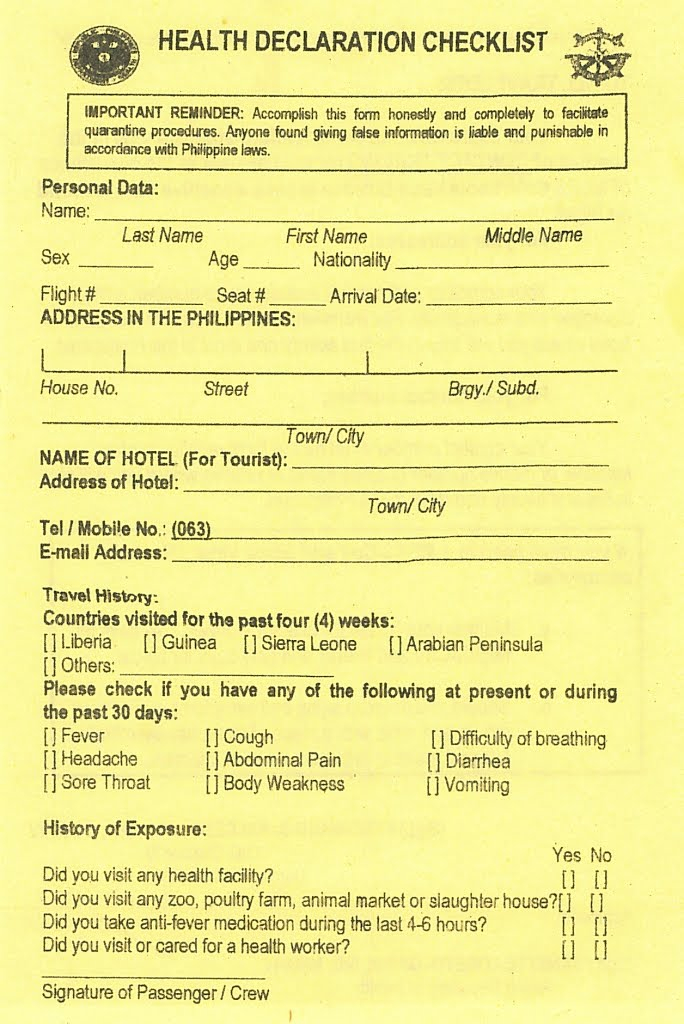 Travel Health Declaration Form Egypt Travel Information Evisas To 