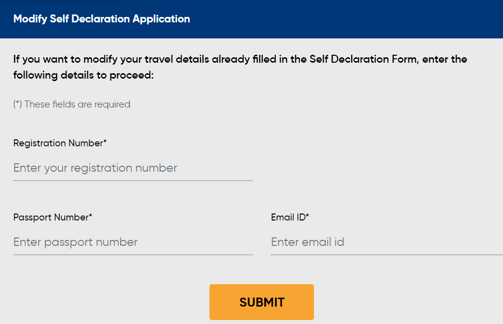 Air Suvidha Application 2022 Self Declaration Status IBose
