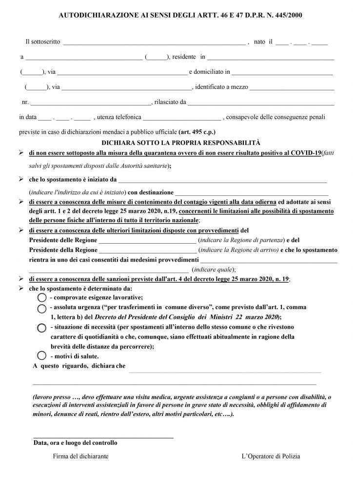 Autocertificazione Pdf La Nuova Autocertificazione In Pdf Il 