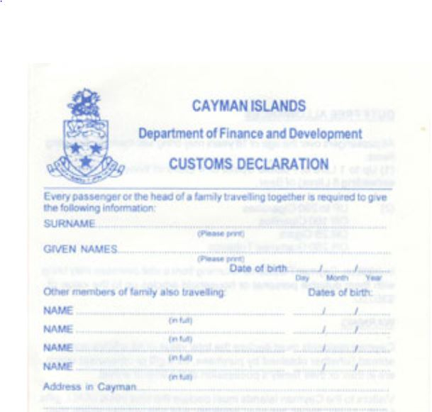 Cayman Does Away With Custom Declaration Form For Some Passengers 