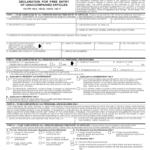 CBP Form 3299 Declaration For Free Entry Of Unaccompanied Articles