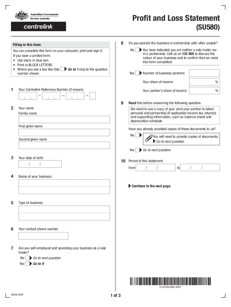 Centrelink Form Su580 Fill Out Sign Online DocHub