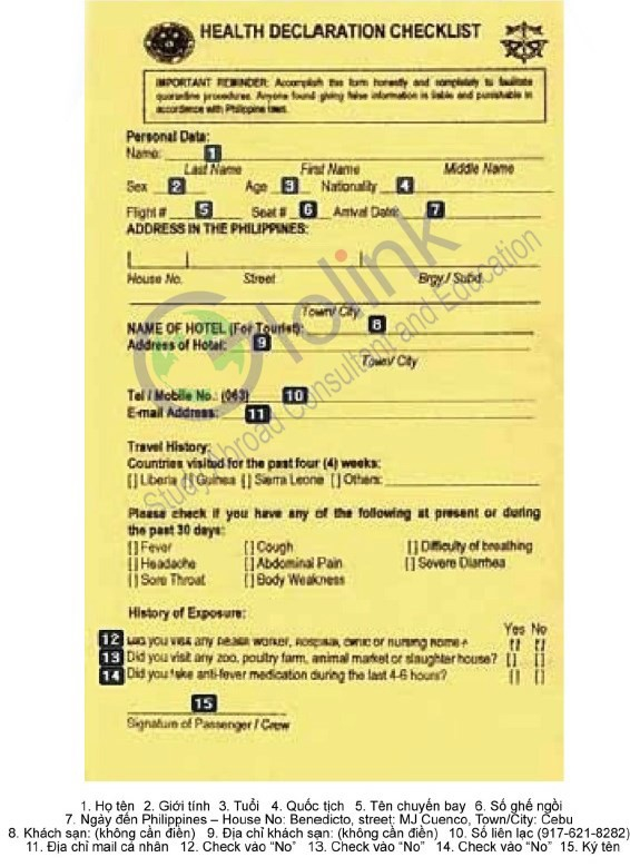 Health And Travel Declaration Form Philippines Philippine Airlines 