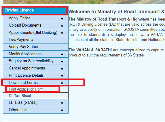 How To Fill Form 1 Self Declaration For Learning Licence Sarathi 