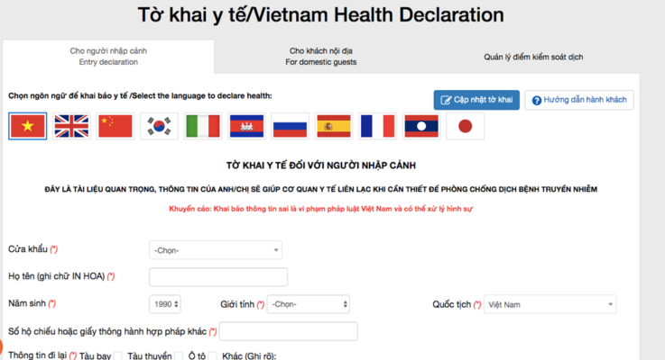 MEDICAL DECLARATION FORM IN VIETNAM T u Cao T c C n o Express