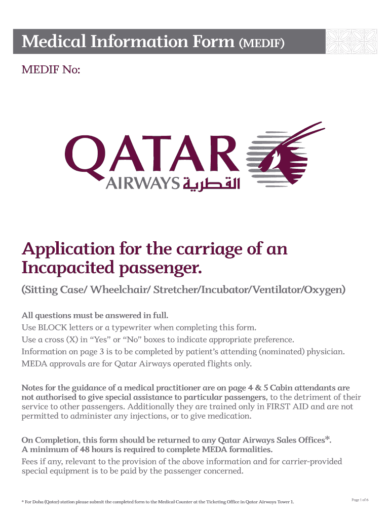 Qatar Airways Self Declaration Form Fill Online Printable Fillable