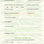 Sample India Departure Card Applicable For Both Foreign And Indian