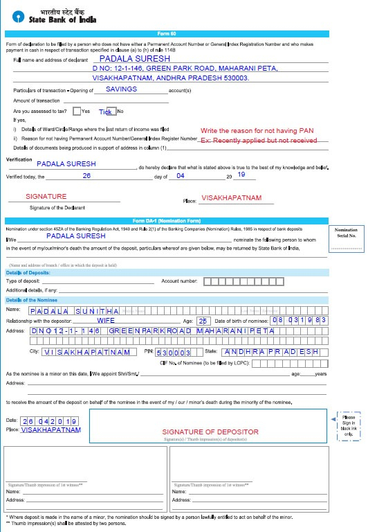 Sbi Declaration Letter Format Aletters one