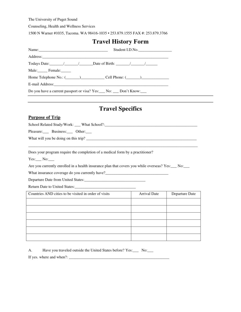 Travel Health Declaration Form Free 9 Sample Health Declaration