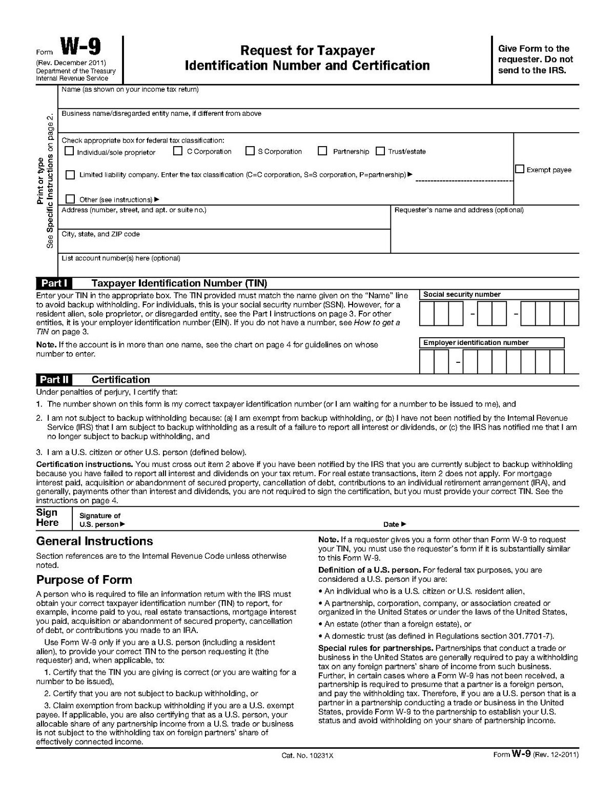 Us Customs Declaration Form Pdf Download Unique Form W 9