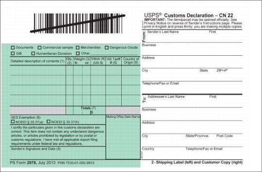 123 Customs Forms And Online Shipping Labels