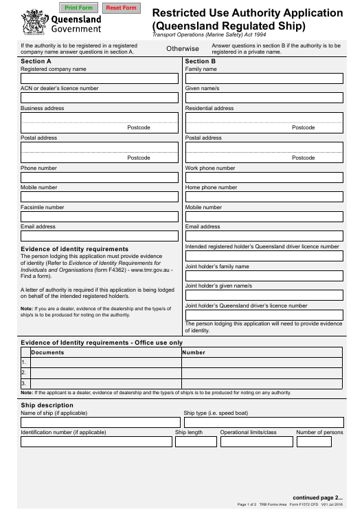 30 Customer Identity Declaration Form F2031