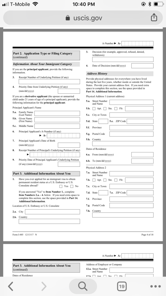 B2 Visa To GC Application Adjustment Of Status From Work Student 