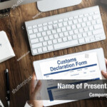 Container Form Customs Declaration PowerPoint Template Container Form