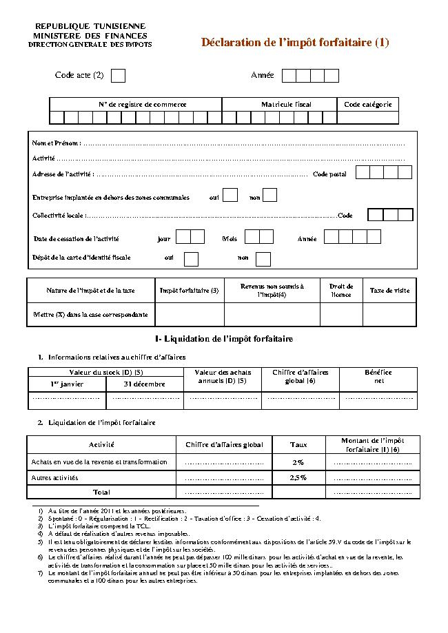 Declaration Impot 2022 Pdf