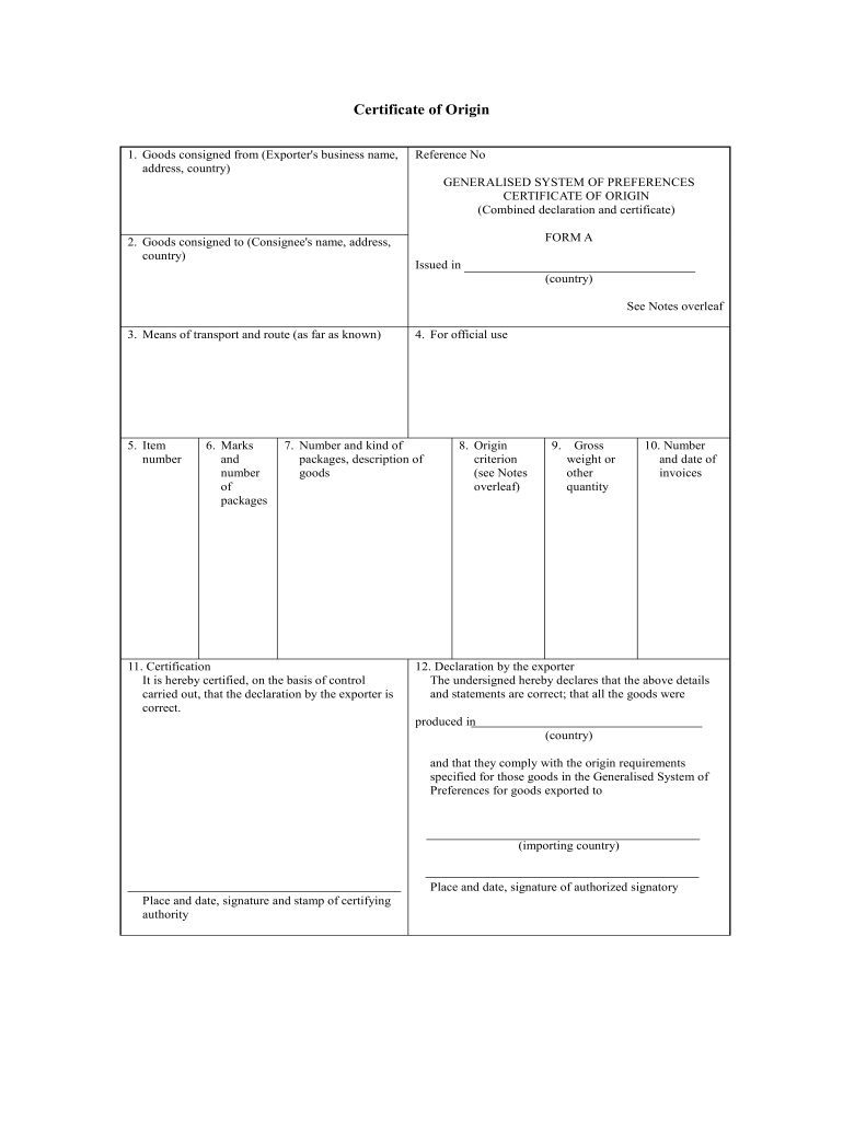 Declaration Of Origin Example Long Term D claration Preferential 