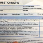 Disney Cruise Line Expands Embarkation Health Questionnaire For