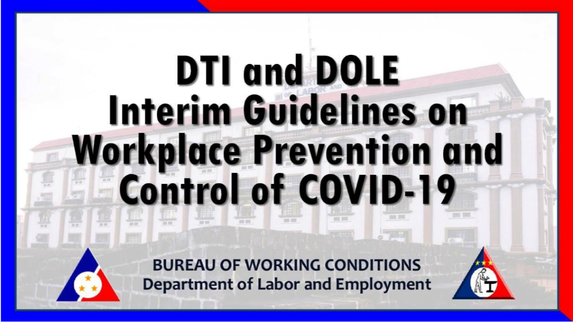 DTI And DOLE Interim Guidelines On Workplace Prevention And Control Of 