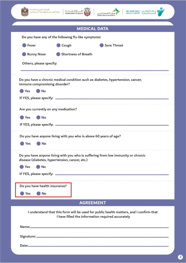 Duba Health Declaration Form Alfnsox