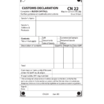 Form CN22 Download Printable PDF Or Fill Online Customs Declaration