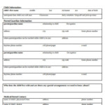 Free Printable Daycare Emergency Forms 16 Images Blank Forms For