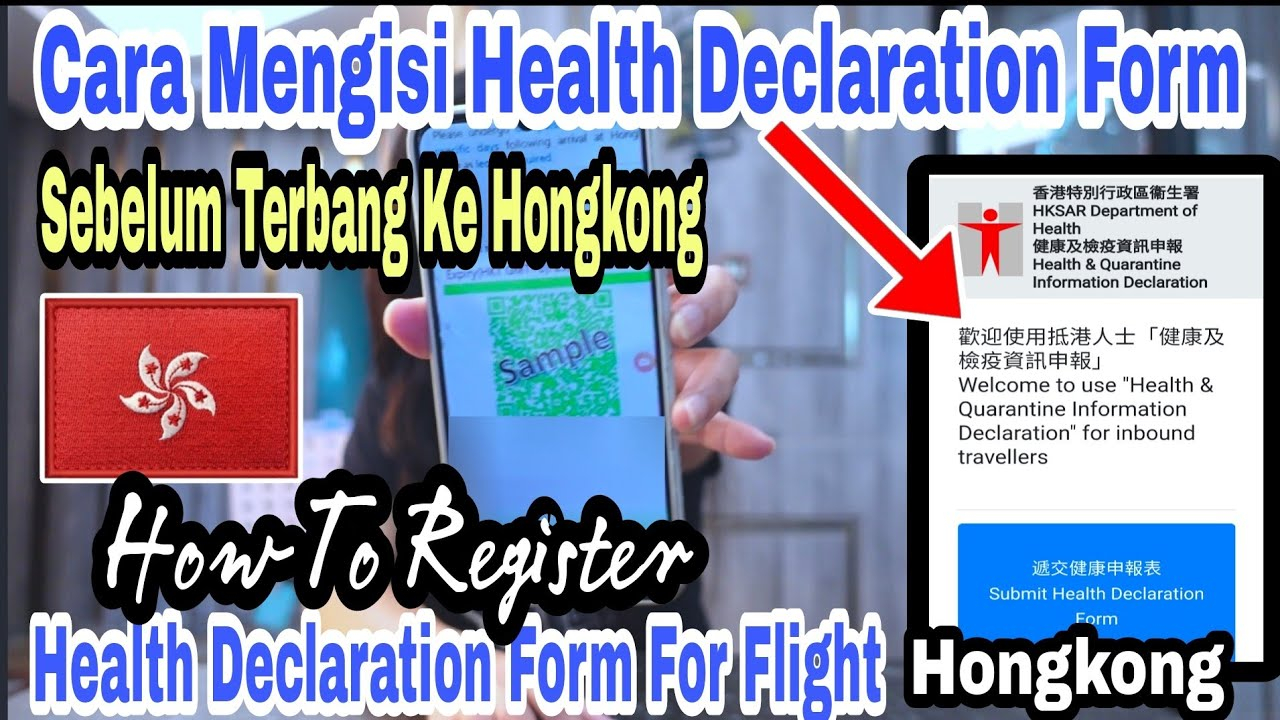 How To Register Online Health Declaration Form Hongkong And Get A QR