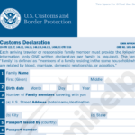 Is Filing The Physical Version Of US Customs Form CBP Declaration Form