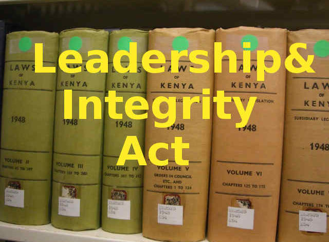 LIA Leadership And Integrity Act 2012 RoGGKenya